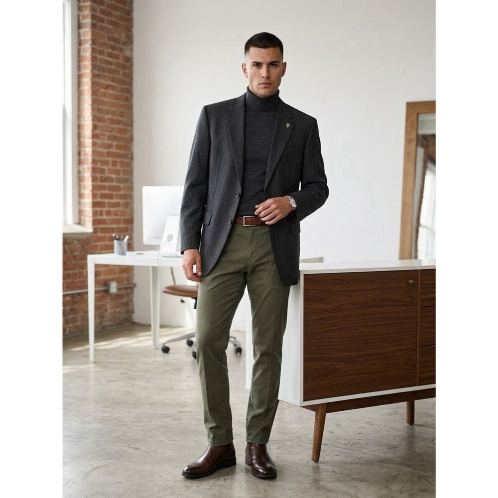 Hickey Freeman Loro Piana Tasmanian 130s Pinstripe Blazer 42R Madison Wool